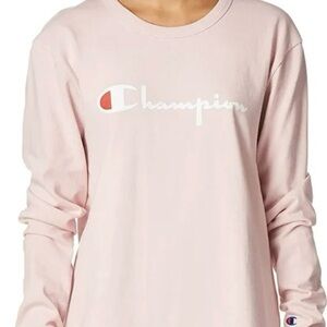Champion Womens Long Sleeve  Hush Pink size M